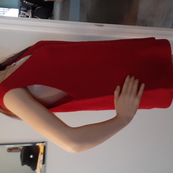 Eileen Fisher burgundy/red  Italian yarn knit sleeveless drapey top size XL - Picture 3 of 5